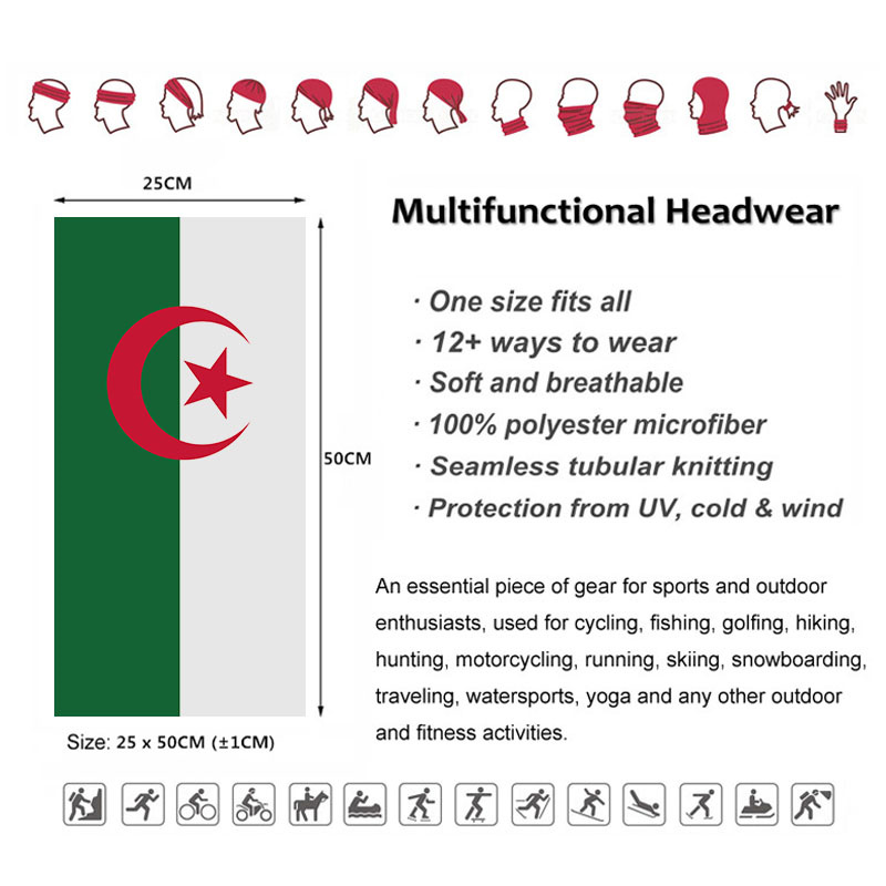 Algeria Flag Printed Bandana H - Headband Summer Knit review and price