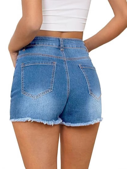 Casual Vintage Denim Shorts Hi - Shorts Denim Frayed review and price