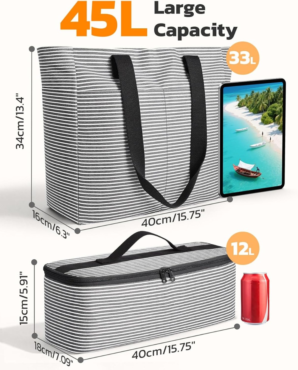 45L Waterproof Beach Bag and C - Tote Bag Beach review and price