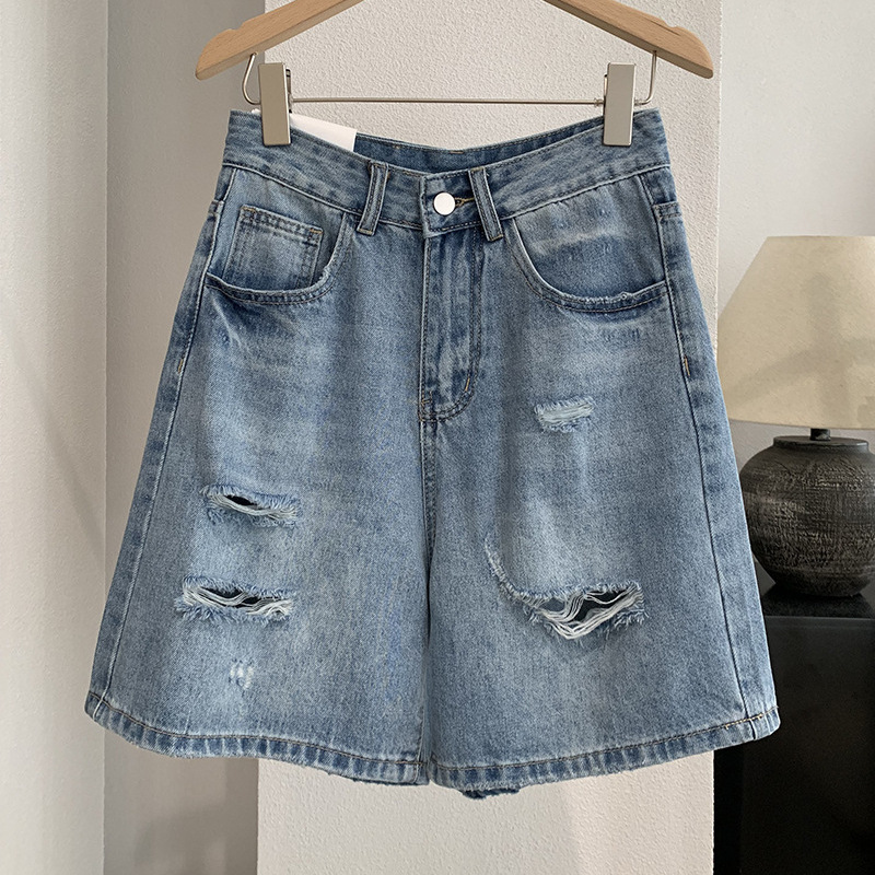 Denim Short Pant Women Jeans V - Shorts Denim Frayed review and price