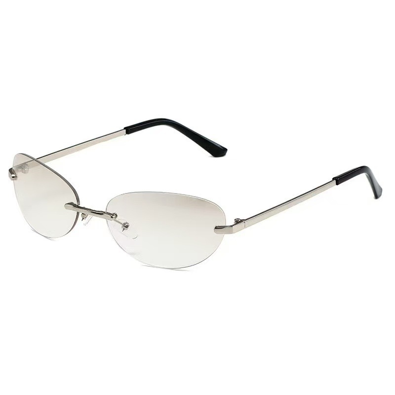 Rimless  Oval Sun Glasses for  - Sunglasses Cat Eye review and price