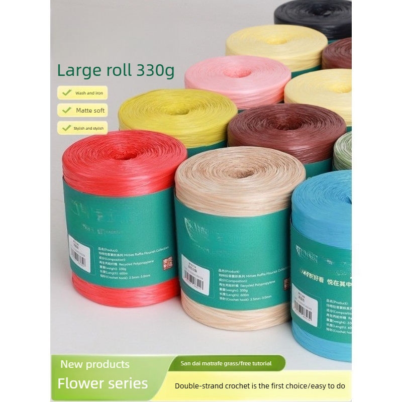 330g Raffia Yarn for Hand Knit - Crochet Bag Raffia review and price