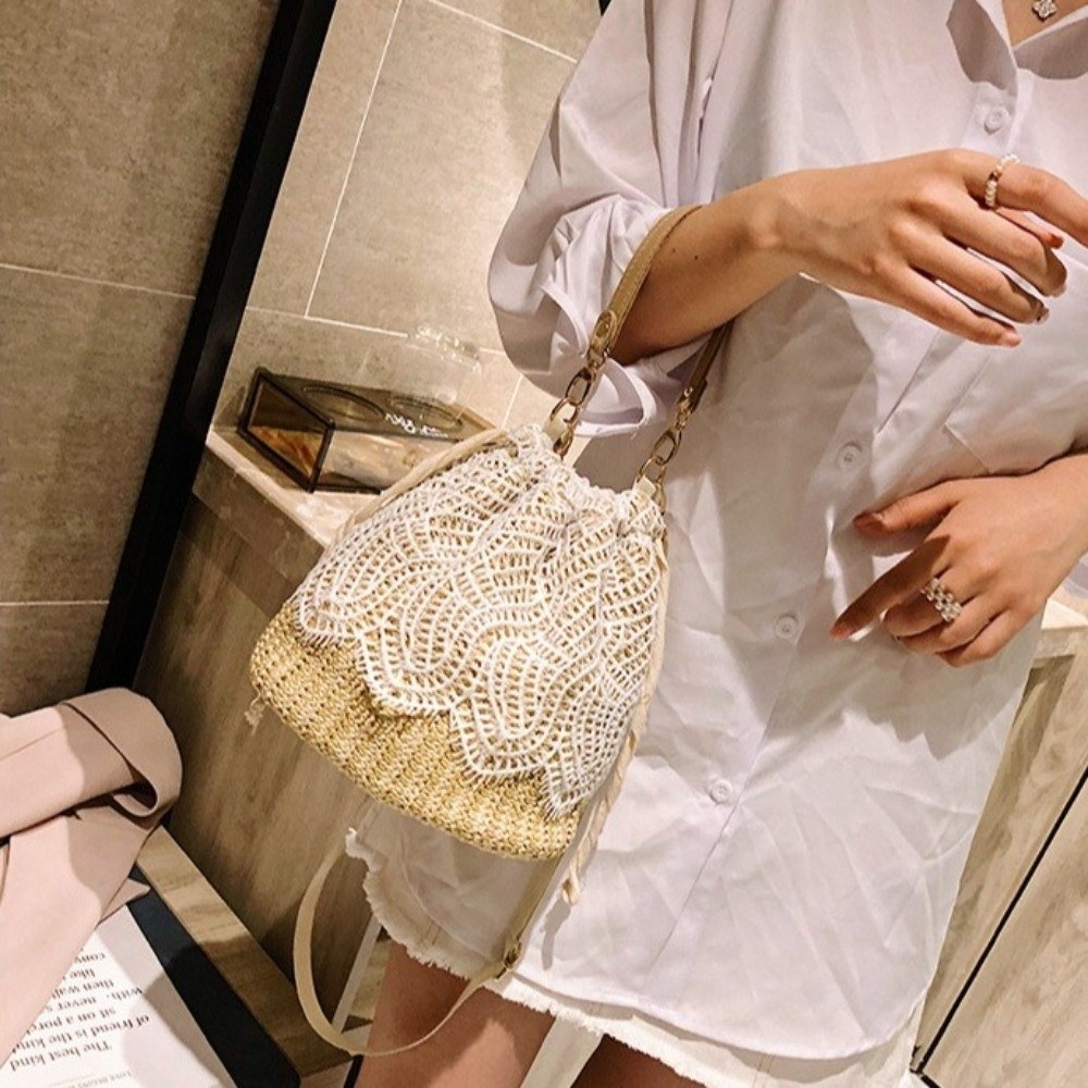 Portable Lace Straw Shoulder B - Tote Bag Beach review and price