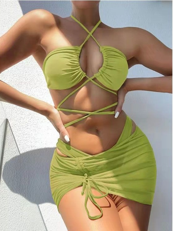 Ladies High Waist Split Bikini - Swimsuit Bikini Ruched review and price