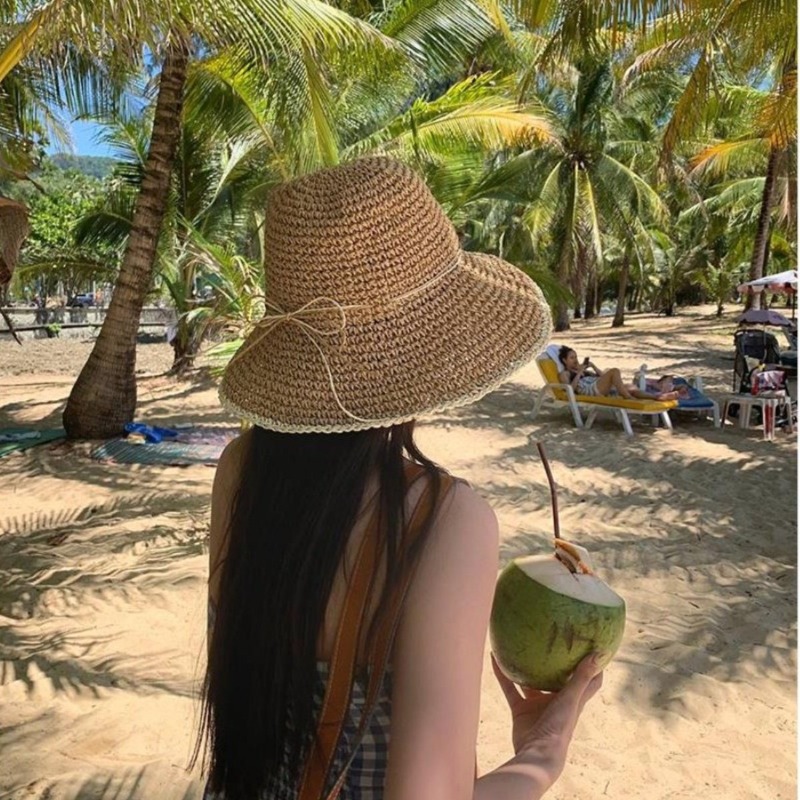 1pc Women's Summer Beach Straw - Hat Floppy Wide review and price