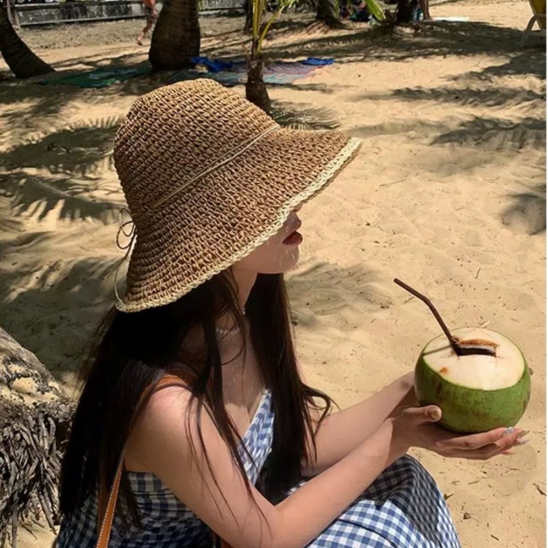 1pc Women's Summer Beach Straw - Hat Floppy Wide review and price