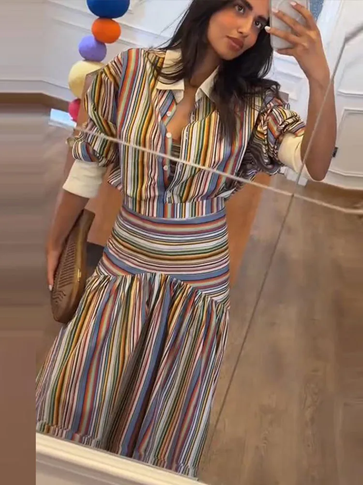 Boho Colorful Stripe Shirt Max - Maxi Dress Halter review and price