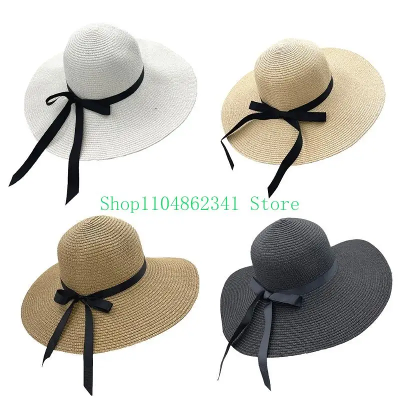 652F Elegant Floppy Straw Hat  - Hat Floppy Wide review and price