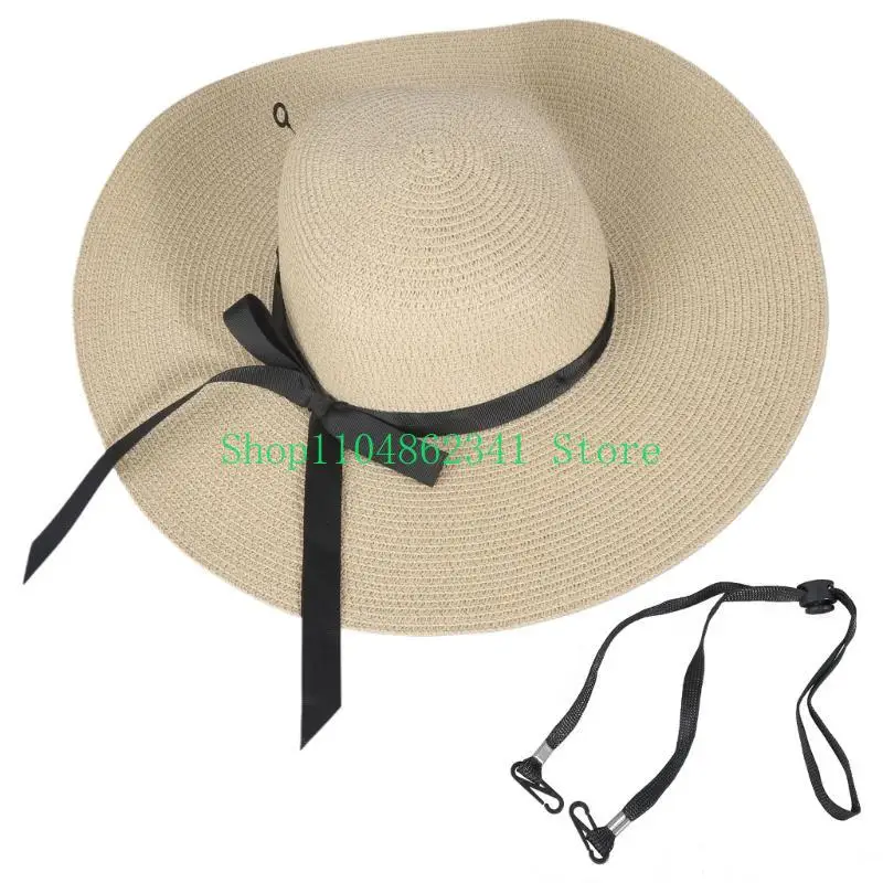 652F Elegant Floppy Straw Hat  - Hat Floppy Wide review and price
